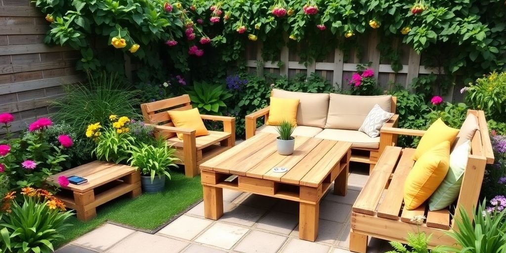 Gartenmöbel aus Paletten selbst bauen
